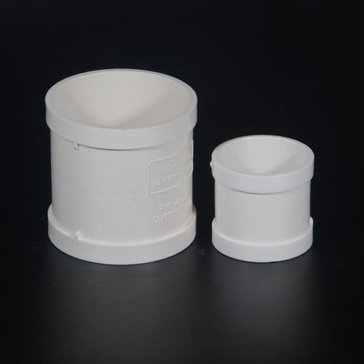 PVC排水直通直接接头排水管件排气管通风配件中间有挡圈