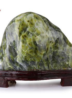 天然蓝田玉原石摆件奇石观赏石头工艺品客厅办公室装饰品乔迁礼物