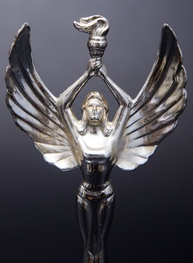 欧式金属雕塑女天使纪念奖杯意大利大理石家居客厅奢华摆件包邮