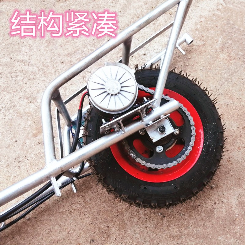 电动鸡公车农用独轮车电动手推车小型机动电动推车上坡带刹车推车