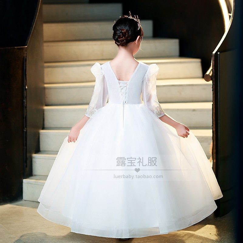 女童礼服钢琴洋气演出服儿童生日公主裙蓬蓬裙花童婚纱女孩主持人