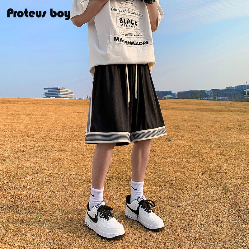 短裤男夏季2024新n款美式高街篮球男生运动潮牌宽松大码五分中裤