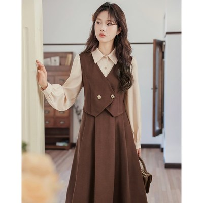 教师穿搭公开课i衣服秋冬正式场合连衣裙通勤教资面试服装女装气