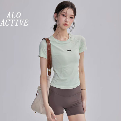 ALOACTIVE瑜伽T恤女速干显瘦薄款