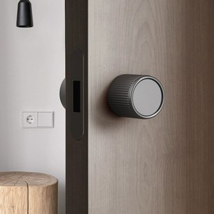 极简圆球形卧室门锁具室内房间木门F轻奢静音磁吸家用通用型门把