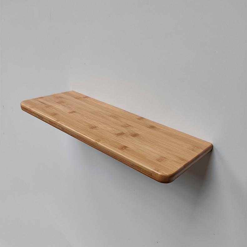 免打孔置物架楠竹一字隔板墙上壁挂装饰书架厨房客厅阳台收纳搁板