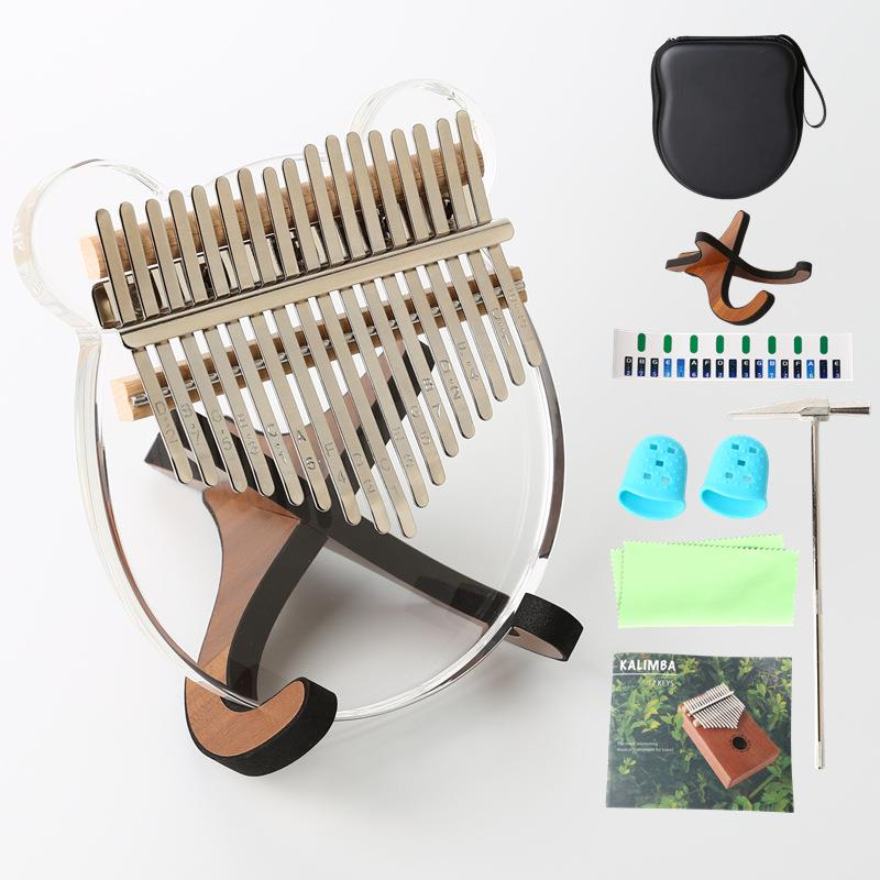 水晶拇指琴 透明卡林巴 亚克力板式KALIMBA 17音手指琴WINLY