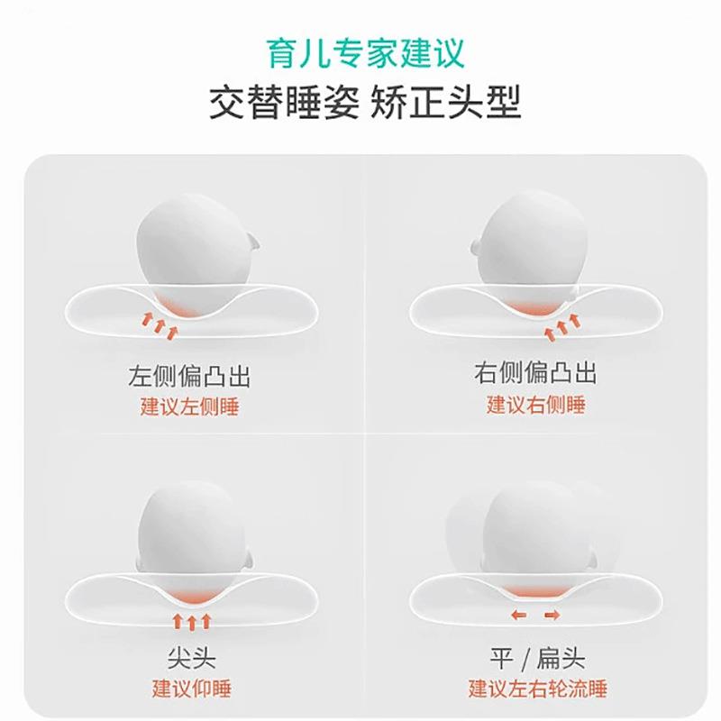 婴儿枕头新生儿定型枕夏季透气吸汗纠正偏头初生宝宝枕芯四季通用