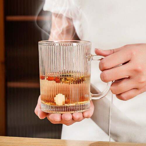 高级感玻璃杯喝水杯子带把手茶杯水壶套装客厅家庭待客用现代简约