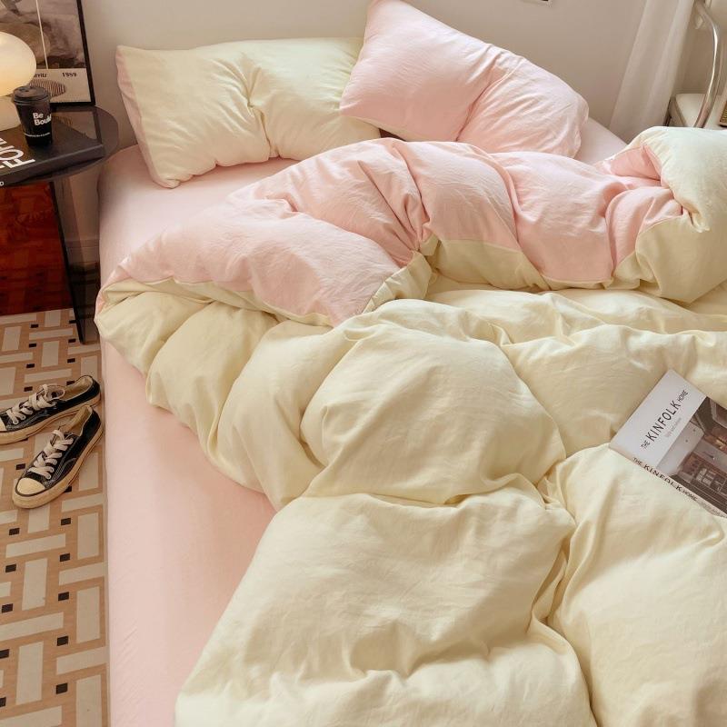 A类母婴级可水洗磨毛床单四件套床笠被套学生宿舍三件套4一件