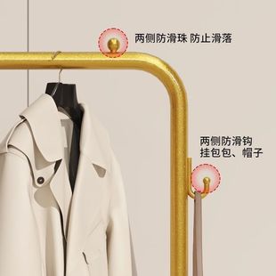 衣服凉杆阳台家用落地衣帽架室内卧室晾衣架挂架简易挂衣架