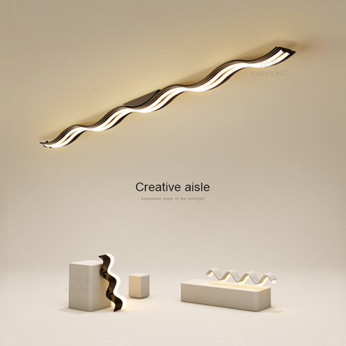 创意阳台灯led吸顶灯简约现代卧室客厅长条极简走廊过道玄关灯具