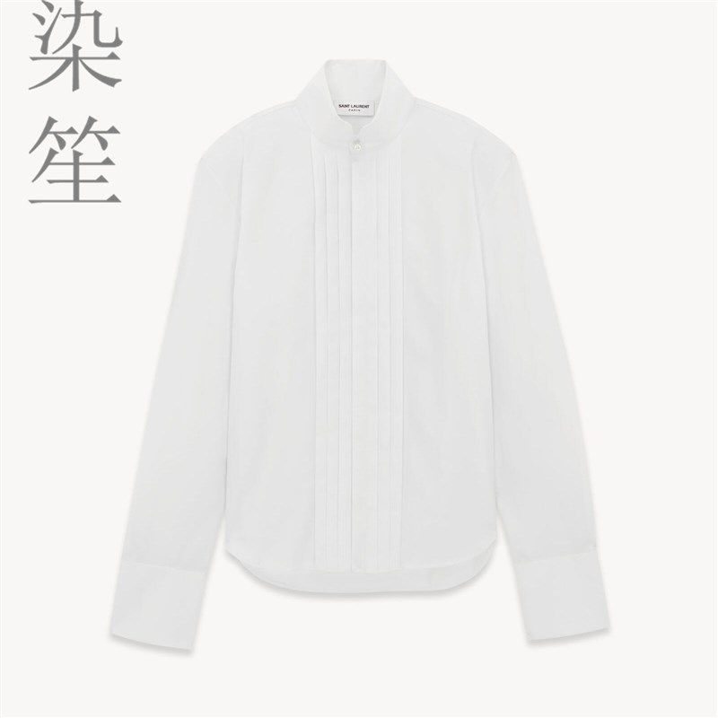 纯棉免烫抗皱立体衬衣男装四季百搭休闲衬衫定制丝绸真丝缎子面料