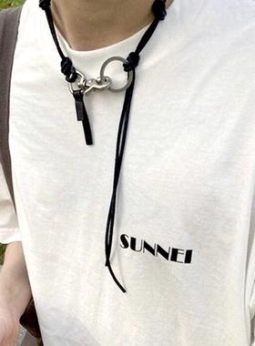 2022年新款多功能网红项链女可做裤链钥匙扣情侣锁骨链男卫衣配饰