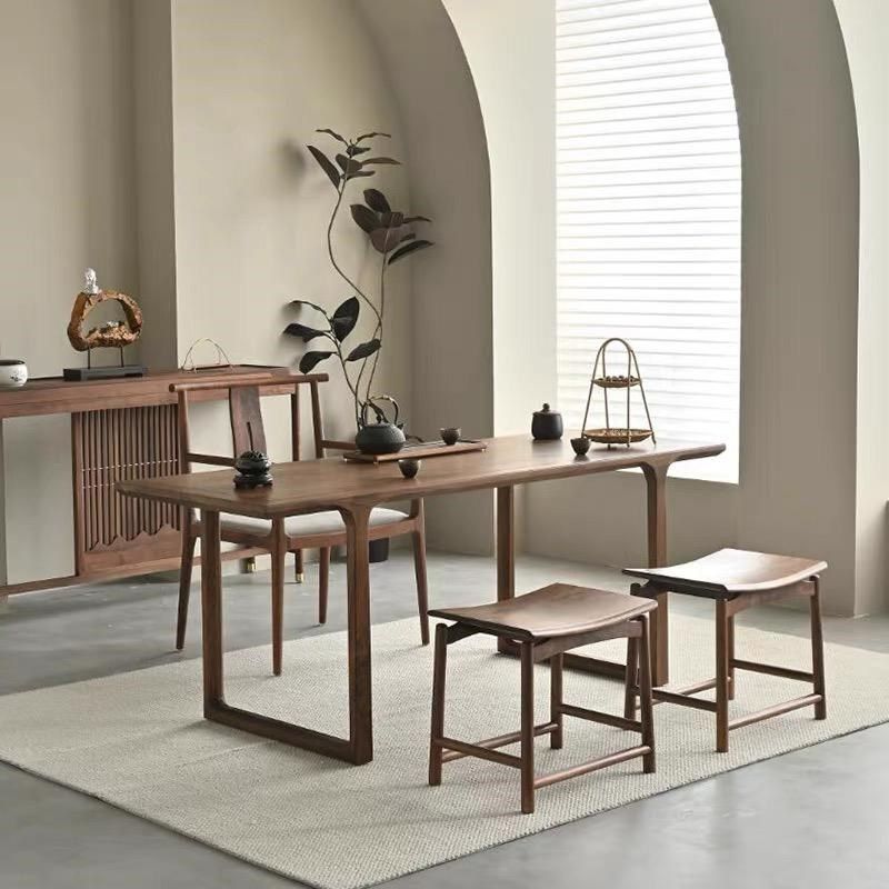 新中式北美黑胡桃木2025新款阳台茶桌简约实木禅意小户型家用餐桌,住宅家具,家用茶台/茶桌,淘宝优惠券,粉丝福利购,淘宝优惠卷