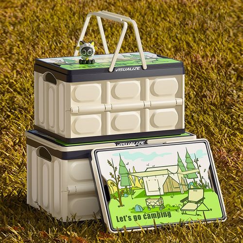 户外露营收纳箱子车载用折叠箱后备箱整理箱野营S野餐可手提储物