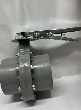 pvc铁柄蝶阀 管道阀门开关管配件11B0 160 200 250球阀灰色碟阀