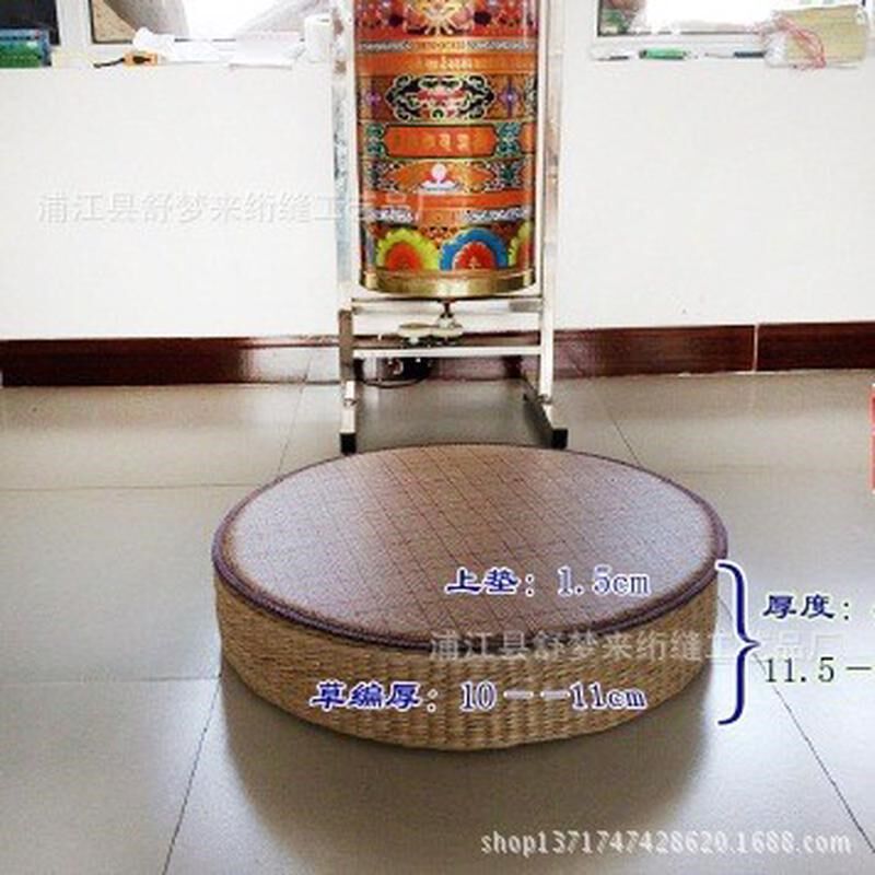 草编蒲团坐垫佛礼打坐禅修小圆垫手工草编家用茶艺垫瑜伽坐垫