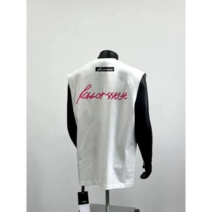 重磅纯棉无袖 大码 新款 休闲印花坎肩运动背E心男女夏季 300斤美式