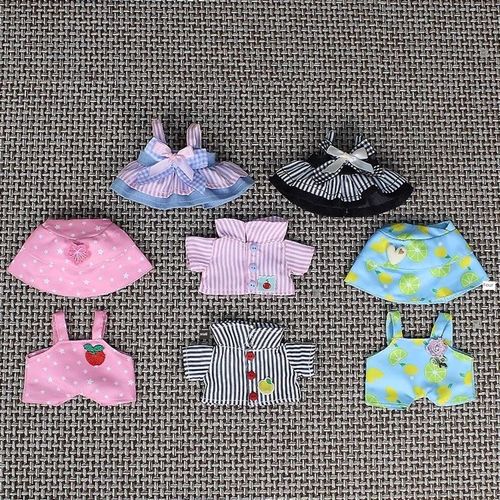 流行时尚娃娃f衣服衬衫工作服17厘米娃娃棉婴儿服装可爱的裙子套