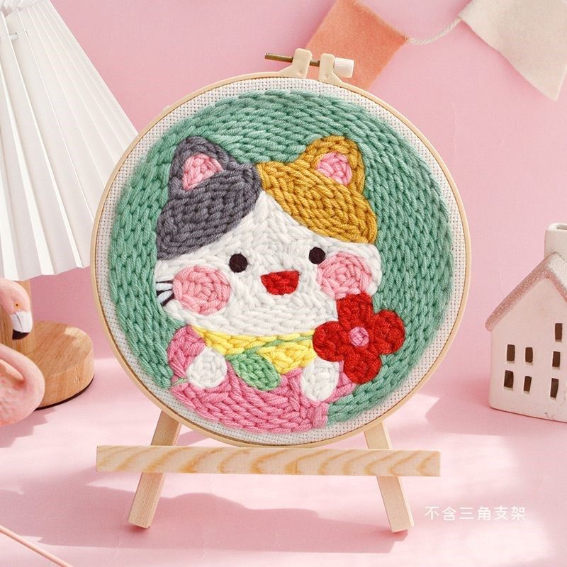 龙年戳戳绣手工diy材料包初学者自制毛线画卡通图案挂画创意礼物,居家布艺,戳戳绣,淘宝优惠券,粉丝福利购,淘宝优惠卷