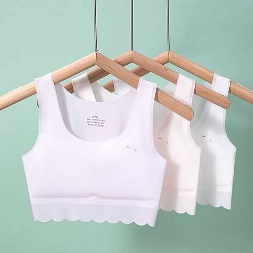 女童内衣夏季小学生内衣发育期内冰丝无痕K背心薄款女大童少女文