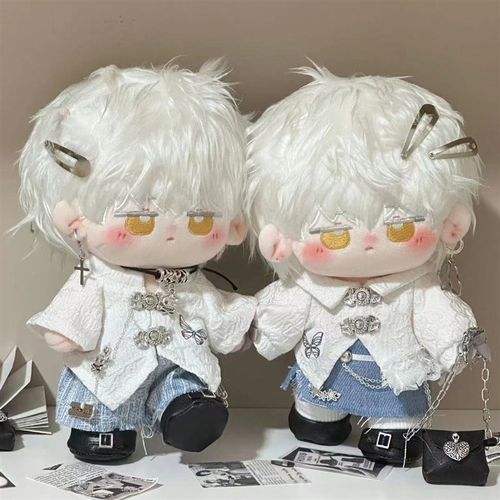 棉花娃娃衣服新中式男孩子套装玩z偶衣服可替换装无属性20cm娃衣