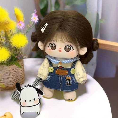正版20cm棉花娃娃女送衣服换装绵花人形公仔S女生礼物可爱玩偶