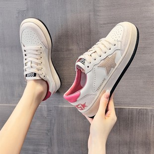 女春季 脏脏鞋 透气百搭运动休闲鞋 单Z鞋 配裙子平底板鞋 真皮小白鞋