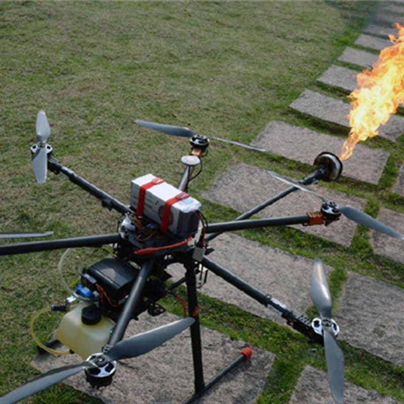 电力喷火无人机行业用烧马蜂窝电力清障除障电T力除异物无人机