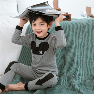 儿童纯棉秋衣秋裤 男童内衣套 男n孩保暖春秋家居服中童睡衣打底衫