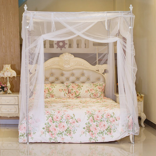 蚊帐家用单门不带支架18m床通用双人公主白色防尘帐顶宫廷双侧门
