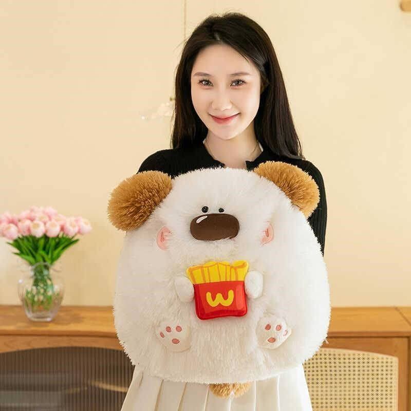 少女心毛绒抱枕软乎乎薯片狗爱沙发客厅饰玩偶靠枕