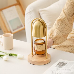 无火香薰灯融蜡灯烛台融烛灯无烟调温卧室台灯大理石