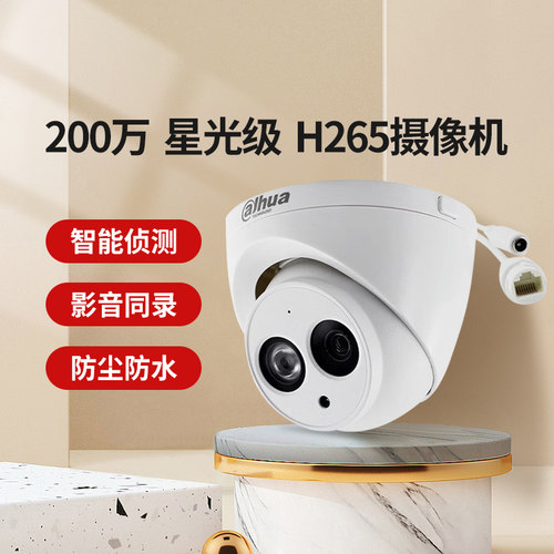 大华200万星光红外定焦海螺网络摄像机DHHIPCHDW2233DCA