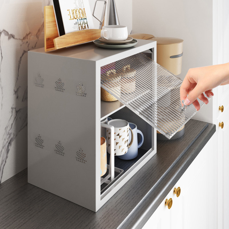 杯子收纳置物架放咖啡玻璃茶杯水杯架防尘沥水收纳盒储物柜子桌面,家庭/个人清洁工具,杯架,淘宝优惠券,粉丝福利购,淘宝优惠卷