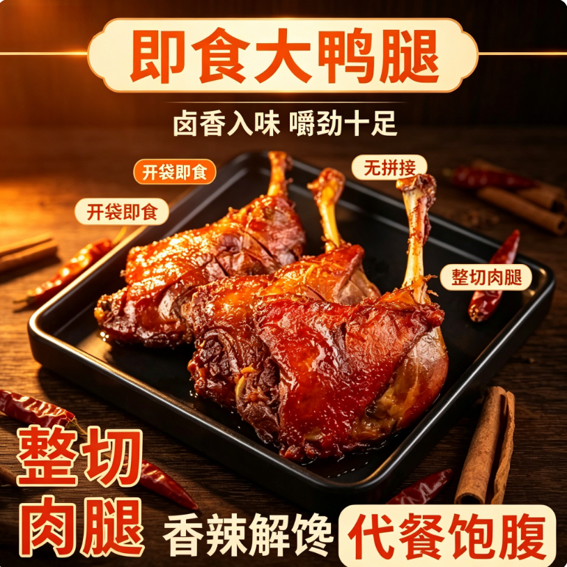 手撕酱香大鸭腿真空独立装