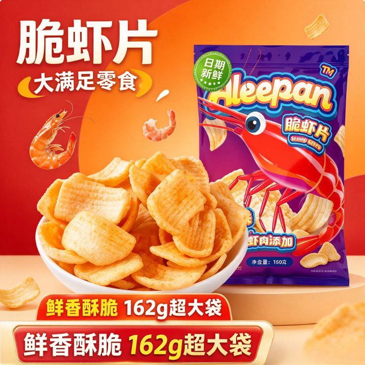 大份量实惠鲜香酥脆虾片