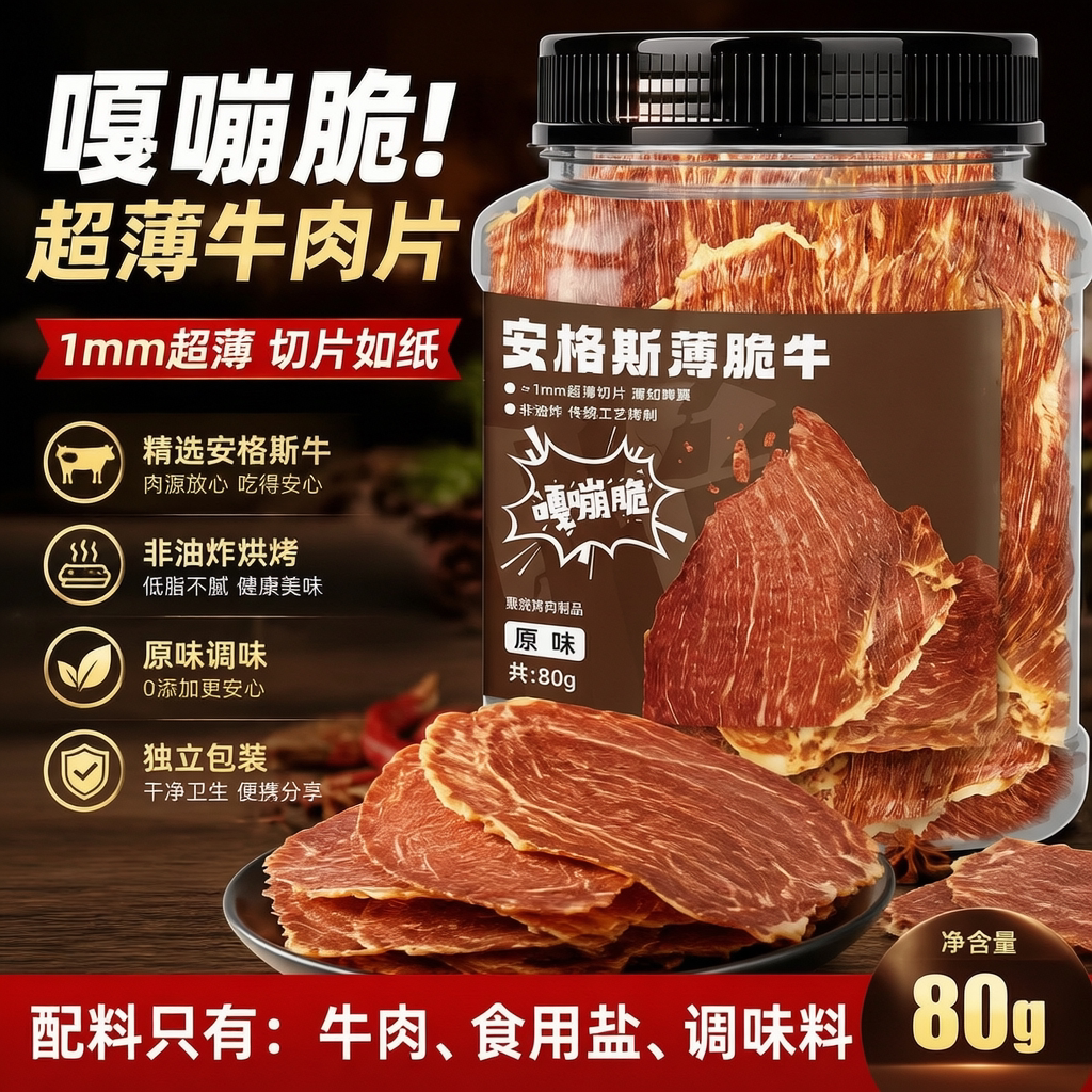 安格斯风干牛肉脆片高蛋白代餐