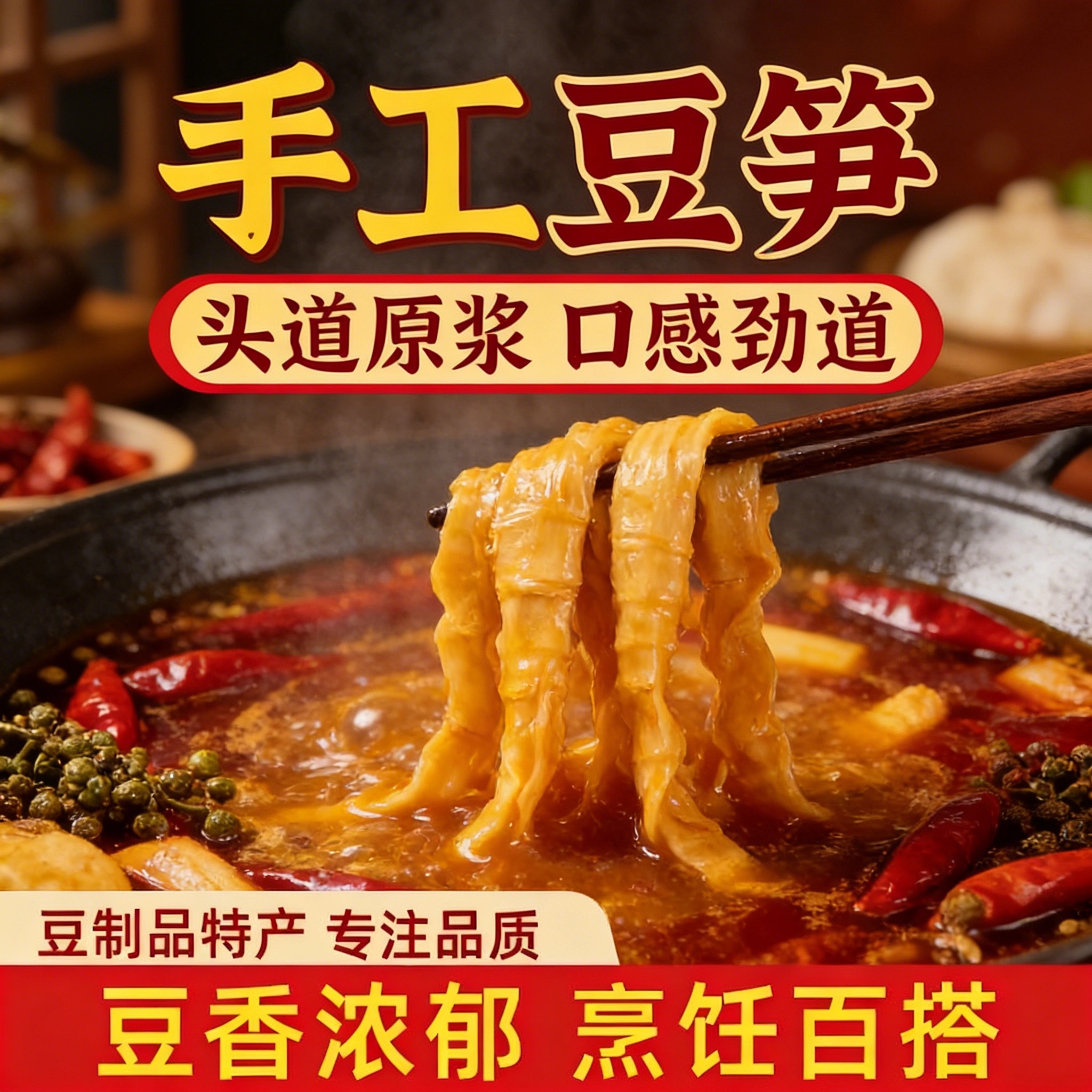 手工豆笋正宗豆筋干货特产豆棒
