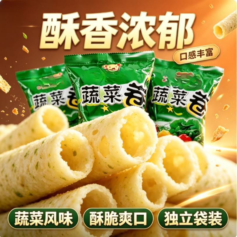 鲜蔬原香空心蔬菜卷少油松脆