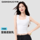 千朔工字小背心女夏外穿宽肩带遮副乳白色修身 内搭吊带无袖 上衣