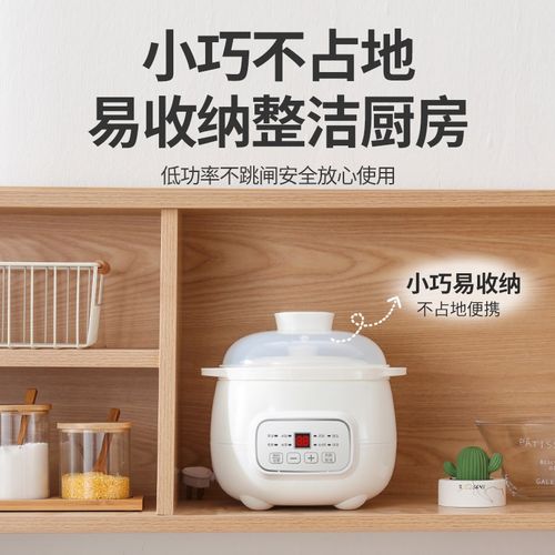 全自动隔水电炖盅陶瓷煲汤锅迷你熬煮粥神器婴儿辅食锅1-2人