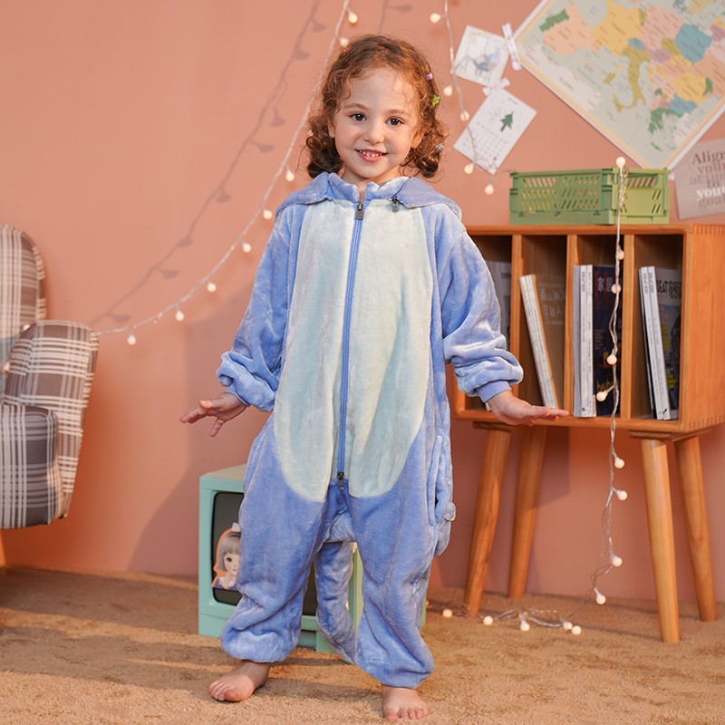 恐龙衣服儿童霸王龙男童女孩服装法兰绒连体睡衣卡通动物演出服