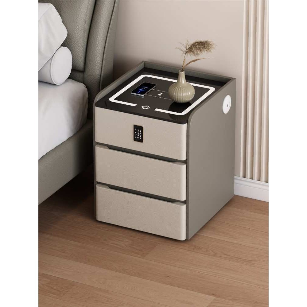 2025新款智能床头全柜实木轻奢多功能免安装卧室感带锁收纳柜,电子元器件市场,其它元器件,淘宝优惠券,粉丝福利购,淘宝优惠卷