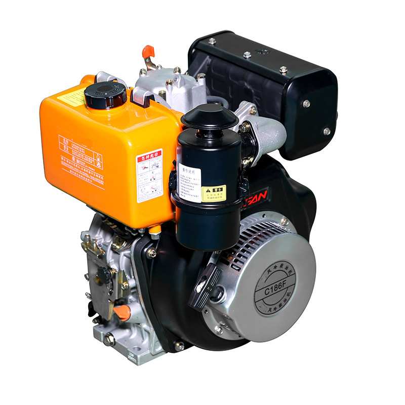风冷发动机 C186F小型单缸四冲程柴油发电机农用电启动柴油动力