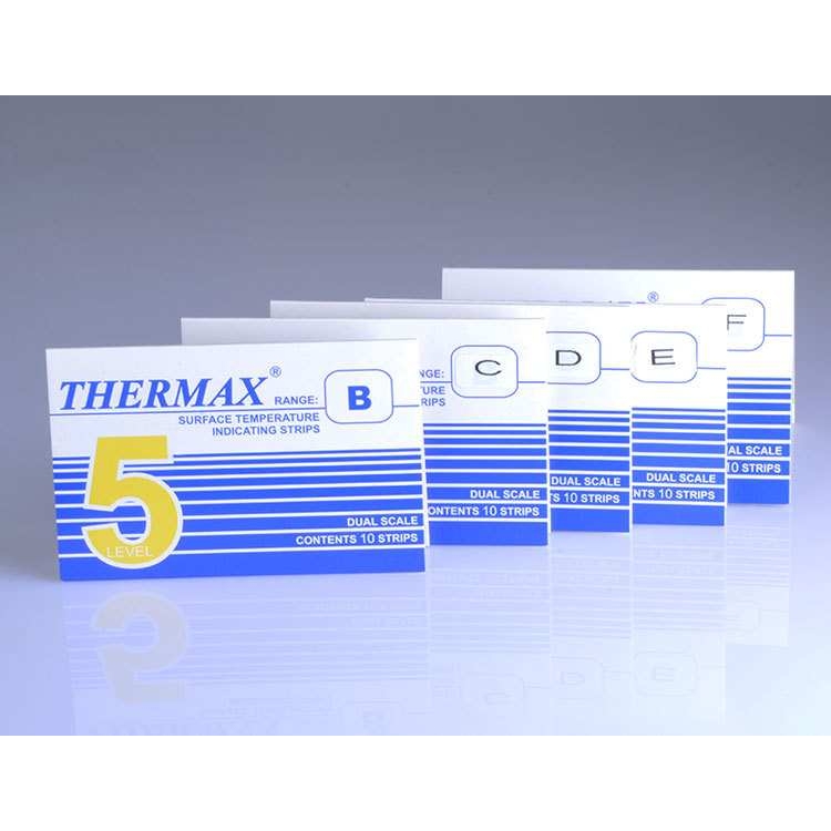 现货温度贴纸5格BCDEFGHI测温纸英国thermax热敏感温纸标签贴条