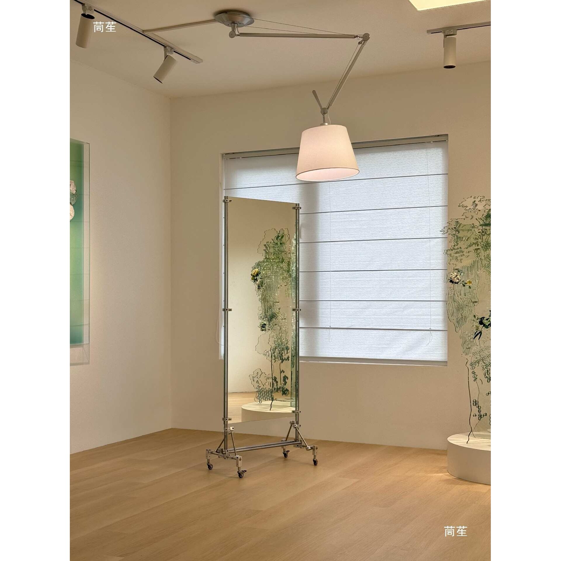 【银瞳】镜面·白板光轴架磁吸书写可移动白板架工作室设计感