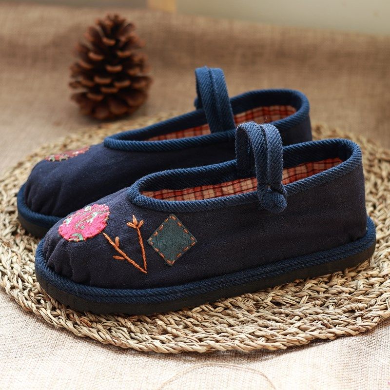 手工刺绣女士布鞋女2024新款女单鞋透气软底布鞋女款上班布鞋女