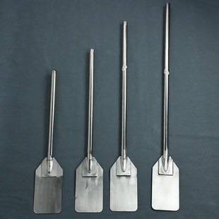 不锈钢搅拌铲加厚长柄平铲商用清洁铲烹饪搅K菜桨搅拌棒杆铲子124